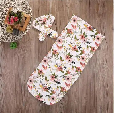 mylb Newborn Baby Clothes Floral Candy Style Fashion Cute Organic Cotton Blanket Swaddle Sleeping Bag Sleepsack Stroller Wrap