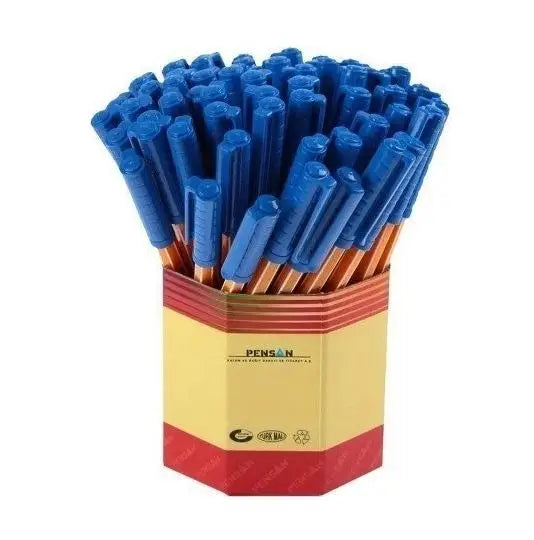 Pensan Ballpoint Pen 60 Pcs Box High Quality Type Soft Pen Blue Black Red Box Stationery School 2021 Office Accessories Supplies