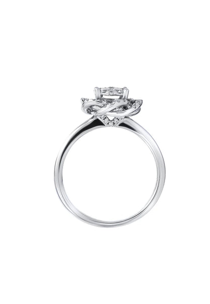TOMEI The Bloom Series Diamond Bangle, White Gold 750