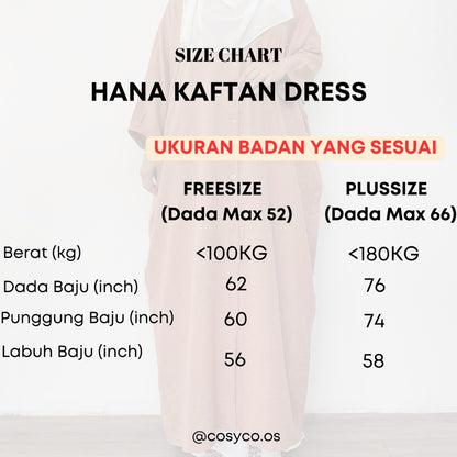 Hana Kaftan Freesize Cotton Linen