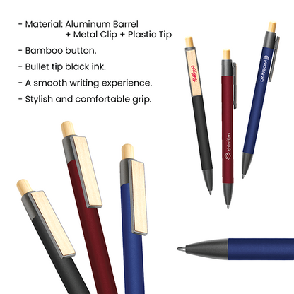 CLIPP Press Action Aluminum Ball Pen