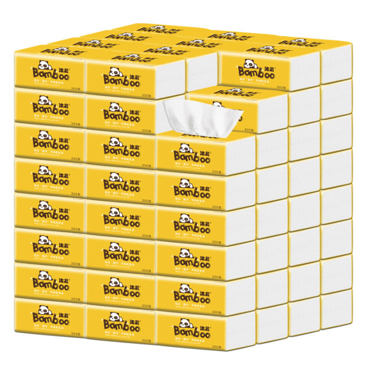 [30 Packs Free Delivery] Bamboo Tissue Pack 300 Sheets