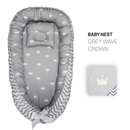 SAMU GIKEN BABY NEST BED WITH PILLOW PORTABLE CRIB TRAVEL BED