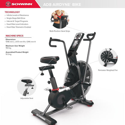 Johnson Fitness Schwinn AD8 Airdyne Bike