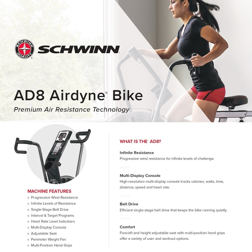 Johnson Fitness Schwinn AD8 Airdyne Bike